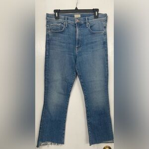 NWT MOTHER The Insider Step Fray Promises to Keep Blue Size 30